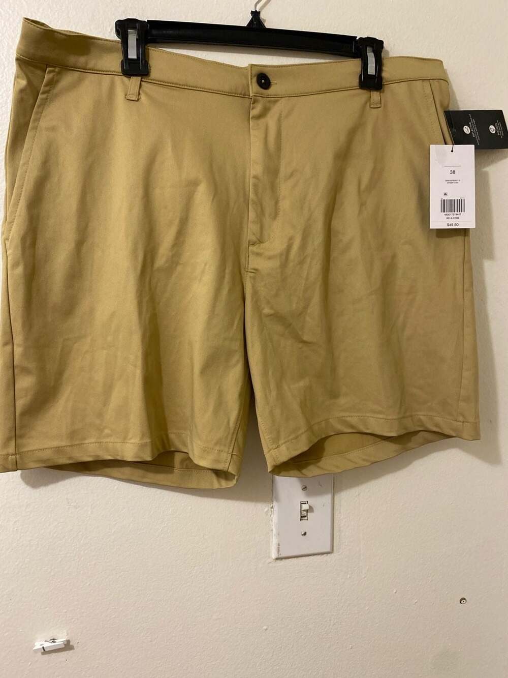 Zelos mens beige shorts